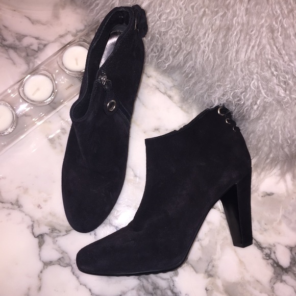 Car Shoe by Prada Black Suede Tassel Booties 41 11 - Picture 1 of 8